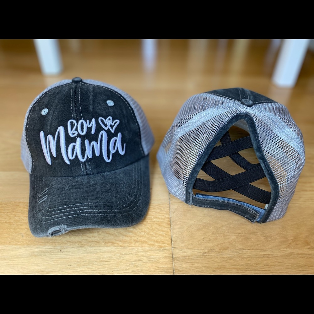 Boy Mama Ponytail Hat